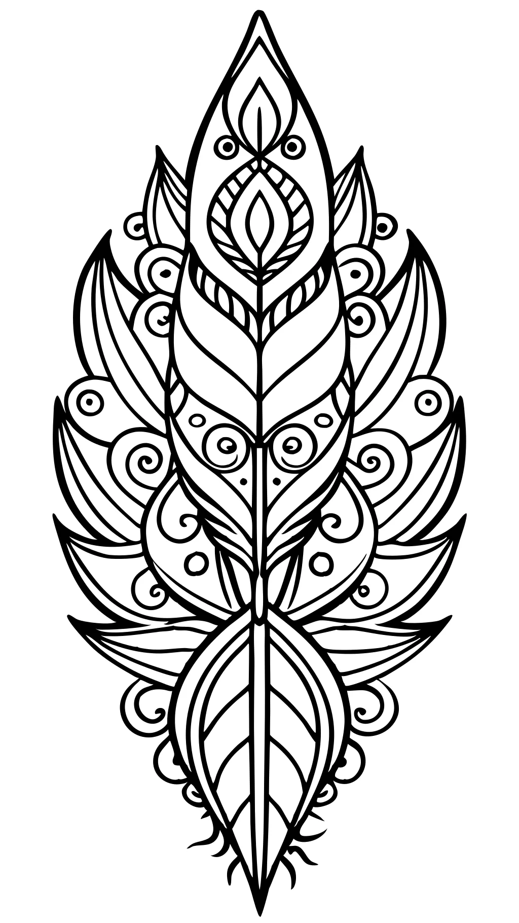 feather coloring pages